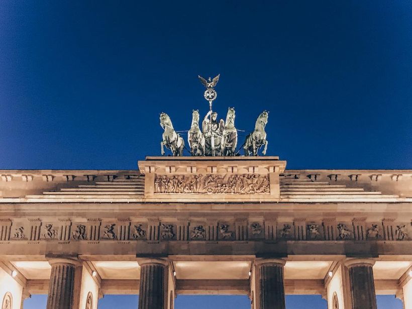 Brandenburg Gate in Berlin on a clear day